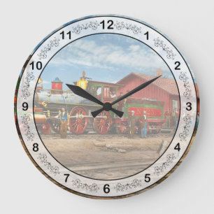 Zug - Lokomotive - Apache Nummer 23 1868 Große Wanduhr