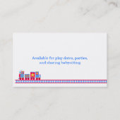 Zug-Mama-Spiel-Datums-Karte Telefonnummerkarte (Rückseite)