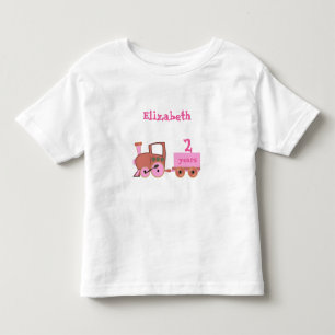 Zug mit älterem Mädchen Kleinkind T-shirt