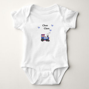 Zug mit blauen Vögeln Baby Strampler