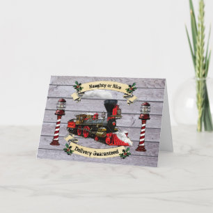 Zug mit Kohle vom Nordpol Feiertagskarte