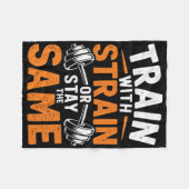 Zug mit Stamm - Fitness Bodybuilding Gewicht Fleecedecke (Vorderseite (Horizontal))