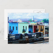 Zug mit zwei Lokomotiven Roanoke, VA Postkarte (Vorne/Hinten)