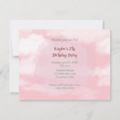 Zug Motor Girl 5. Einladung zum Geburtstag (Rückseite)