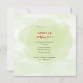 Zug Motor Junge 1. Einladung zum Geburtstag (Rückseite)