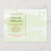 Zug Motor Junge 3. Geburtsdatum Einladung Postkart (Rückseite)