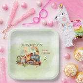 Zug Motor Junge 3. Geburtstag Pappteller (Party)