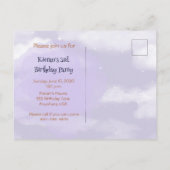 Zug Motor Junge 5. Geburtsdatum Einladung Postkart (Rückseite)