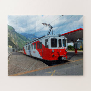 Zug nach Chamonix in der Schweiz Puzzle
