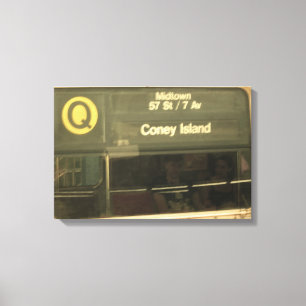 Zug nach Coney Island Leinwanddruck