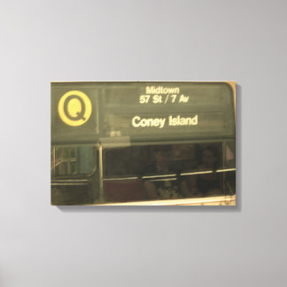 Zug nach Coney Island Leinwanddruck