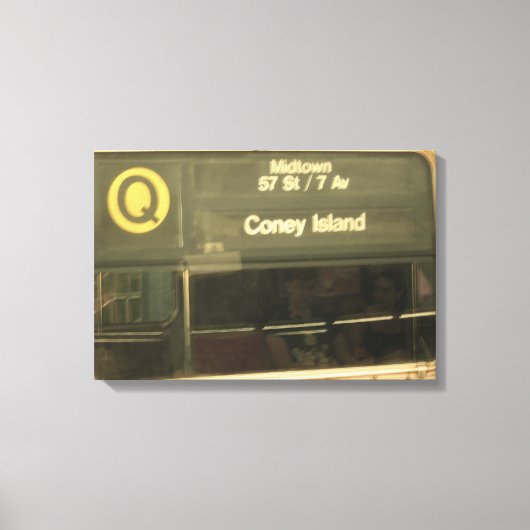 Zug nach Coney Island Leinwanddruck (Vorderseite)