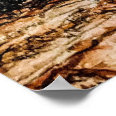 "Zug neben Rogers Feedmill" farbiger Bleistift Poster (Ecke)