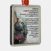 Zug - Neffe-Gedicht Ornament Aus Metall (Rechts)