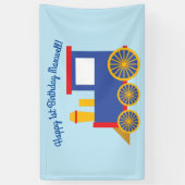 Zug Niedlich Choo-Choo 1. Geburtstag Party Thema Banner (Vertikal)