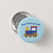 Zug Niedlich Choo-Choo 1. Geburtstag Party Thema Button (Vorne & Hinten)