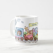 Zug niedliches Foto Aquarell Kaffeetasse (Vorderseite Links)