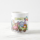 Zug niedliches Foto Aquarell Kaffeetasse (Mittel)