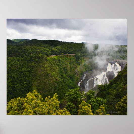 Zug oberhalb des Barron Falls Poster (Vorne)