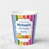 Zug Personalisiert Geburtstag Pappbecher (Vorderseite)