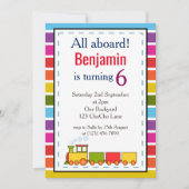 Zug Personalisiert jeden Geburtstag Einladung (Vorderseite)