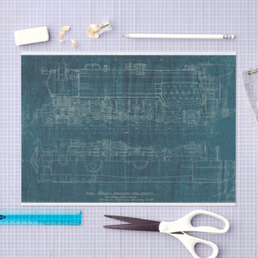 Zug-Plan I Seidenpapier (Handwerk)