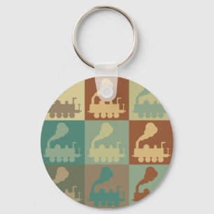 Zug-Pop-Kunst Schlüsselanhänger