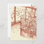 Zug Postkarte (Vorne/Hinten)