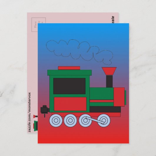 Zug Postkarte (Vorne/Hinten)