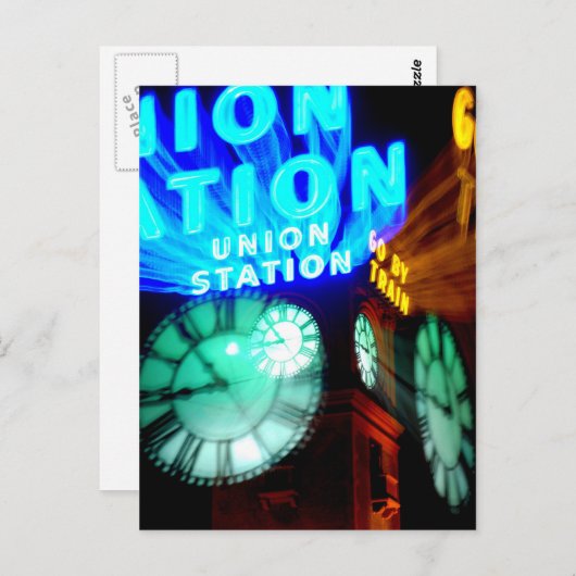 Zug Postkarte (Vorne/Hinten)