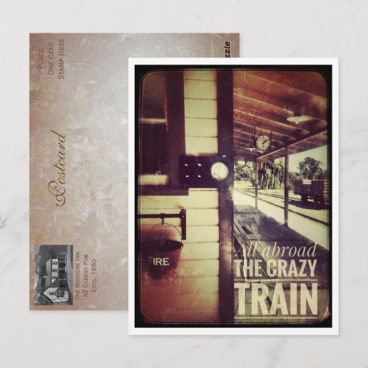 Zug Postkarte (Vorne/Hinten)