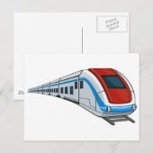 Zug Postkarte (Vorne/Hinten)