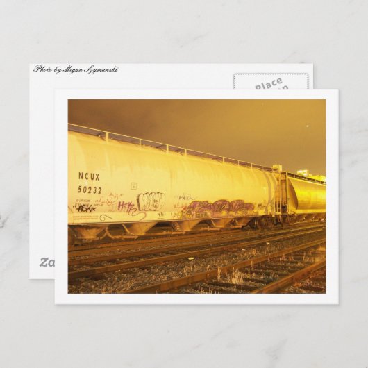 Zug Postkarte (Vorne/Hinten)