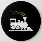 Zug Puzzle Piece Autismus Bewusstsein Niedlich Jun Button (Vorderseite)