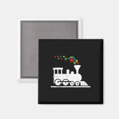 Zug Puzzle Piece Autismus Bewusstsein Niedlich Jun Magnet (Vorderseite/Rückseite)