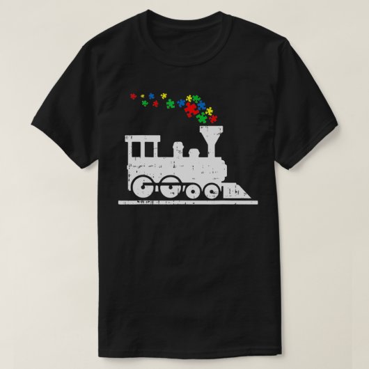 Zug Puzzle Piece Autismus Bewusstsein Niedlich Jun T-Shirt (Design vorne)