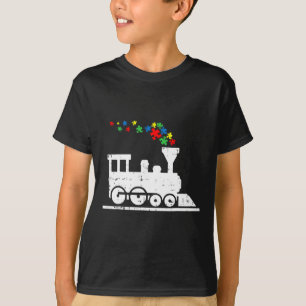 Zug Puzzle Piece Autismus Bewusstsein Niedlich Jun T-Shirt