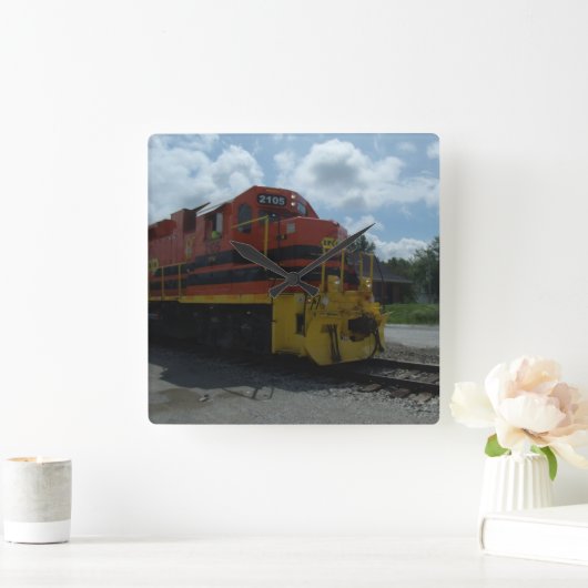 Zug Quadratische Wanduhr (Zuhause)