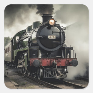 Zug Quadratischer Aufkleber