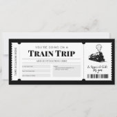 Zug Reise Boarding Pass Ticket Geschenkgutschein Einladung (Vorderseite)
