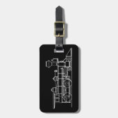 Zug-Reisender Gepäckanhänger (Vorderseite vertikal)