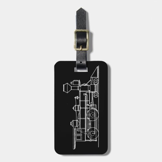 Zug-Reisender Gepäckanhänger (Vorderseite vertikal)