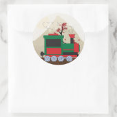 Zug Runder Aufkleber (Tasche)