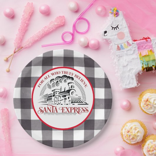 Zug Santa Express Pappteller (Party)