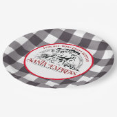 Zug Santa Express Pappteller (Schrägansicht)