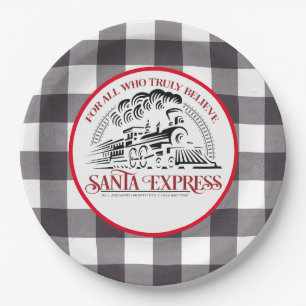 Zug Santa Express Pappteller