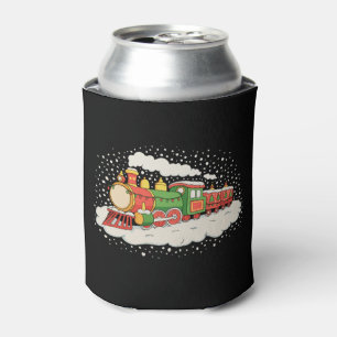 Zug Santa Hut Weihnachten Xmas Urlaubszeit Schnee Dosenkühler