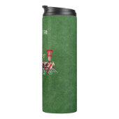 Zug Santa Riding mit Buchstaben Candy Canes grün Thermosbecher (Nach rechts gedreht)