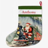 Zug Santa Xmas Großer Weihnachtsstrumpf (Rückseite)