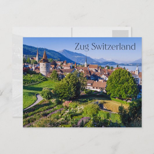Zug Schweiz Postkarte (Vorne/Hinten)